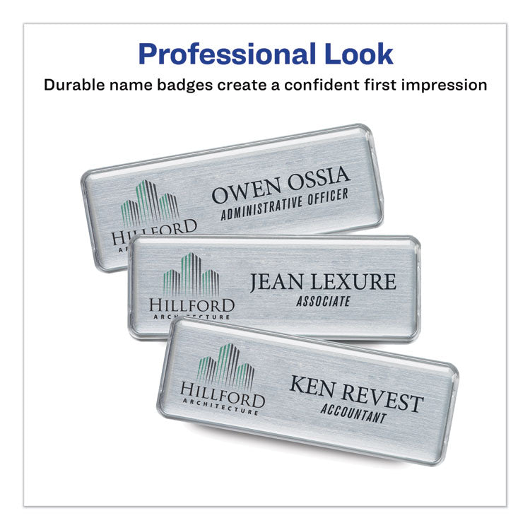 The Mighty Badge Name Badge Inserts, 1 X 3, Clear, Laser, 20/sheet, 5 Sheets/pack 5