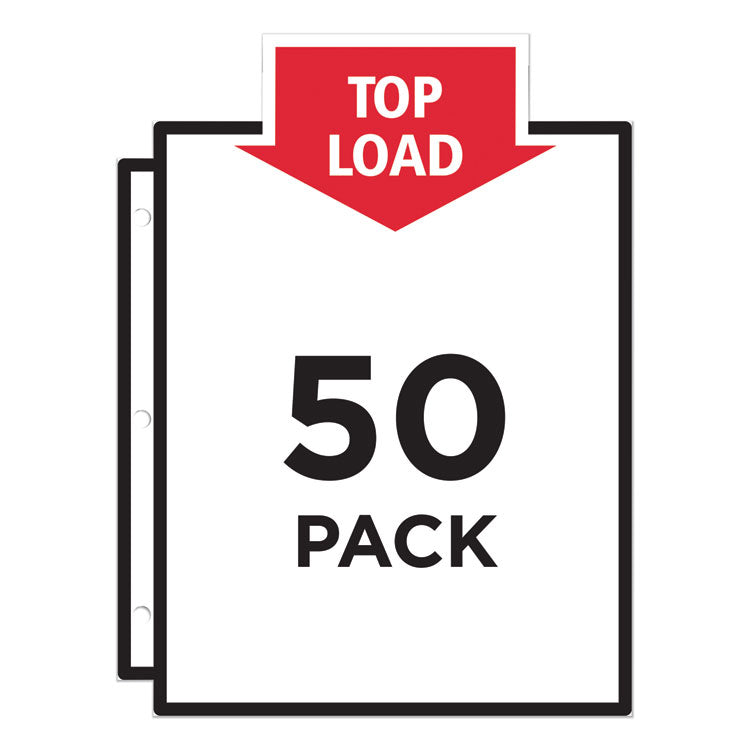 Top-Load Poly Sheet Protector, Super Heavy Gauge, Letter, Diamond Clear, 50/box 5