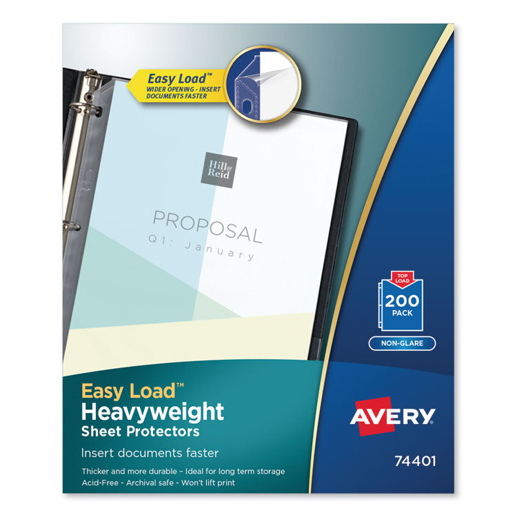 Top-Load Poly Sheet Protectors, Heavyweight, Letter, Nonglare, 200/box 1