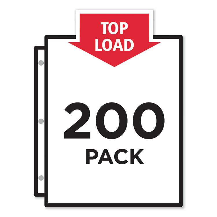 Top-Load Poly Sheet Protectors, Heavyweight, Letter, Nonglare, 200/box 5