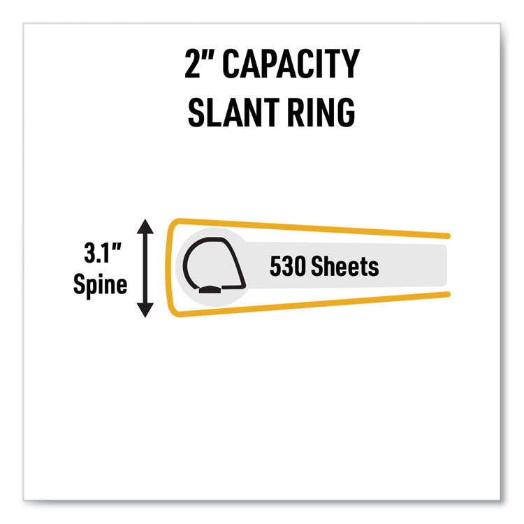 UltraDuty Safety Data Sheet Binders with Chain, 3 Rings, 2" Capacity, 11 x 8.5, Yellow/Red 6