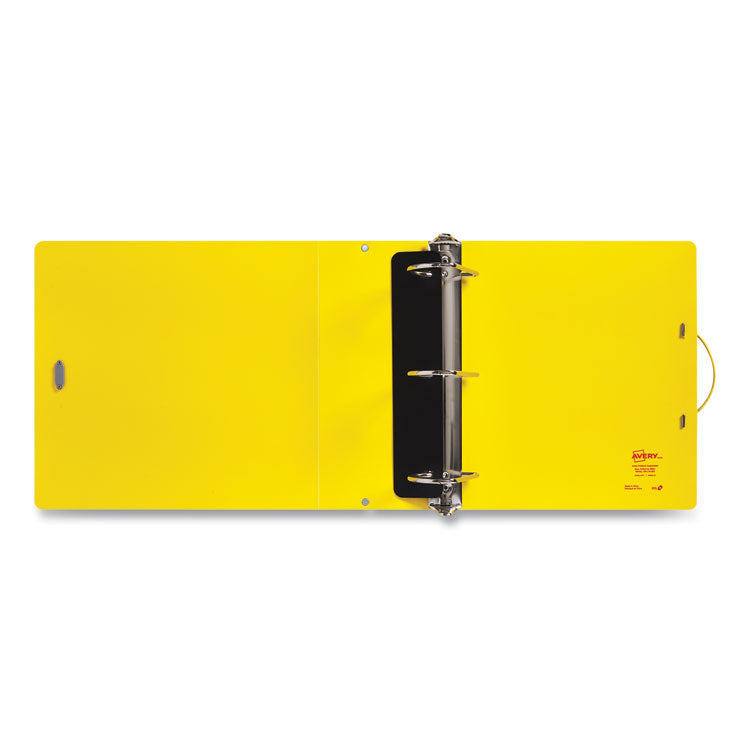 UltraDuty Safety Data Sheet Binders with Chain, 3 Rings, 3" Capacity, 11 x 8.5, Yellow/Red 2