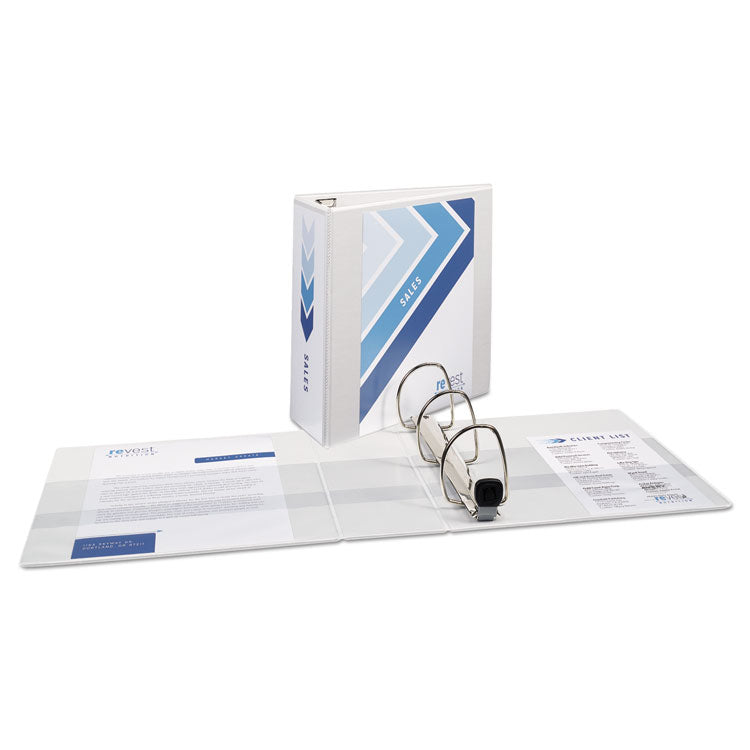 Heavy-Duty View Binder With Durahinge And Locking One Touch Ezd Rings, 3 Rings, 4" Capacity, 11 X 8.5, White 9