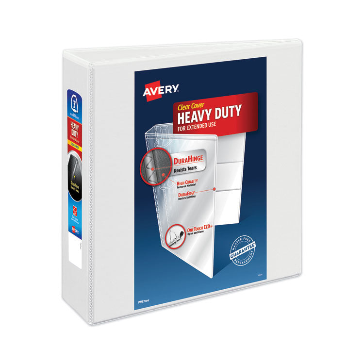 Heavy-Duty View Binder With Durahinge And Locking One Touch Ezd Rings, 3 Rings, 3" Capacity, 11 X 8.5, White 1