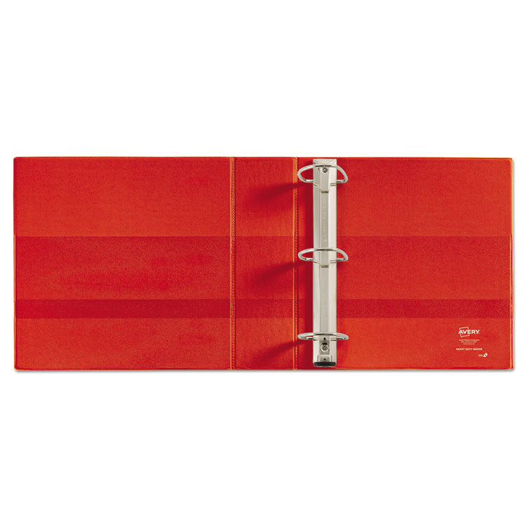 Heavy-Duty View Binder With Durahinge And Locking One Touch Ezd Rings, 3 Rings, 3" Capacity, 11 X 8.5, Red 10