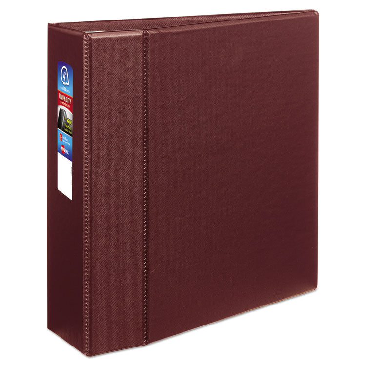 Heavy-Duty Non-View Binder With Durahinge And Locking One Touch Ezd Rings, 3 Rings, 4" Capacity, 11 X 8.5, Maroon 1