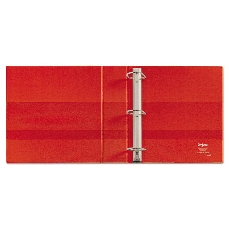 Heavy-Duty Non-View Binder With Durahinge And Locking One Touch Ezd Rings, 3 Rings, 4" Capacity, 11 X 8.5, Red 2