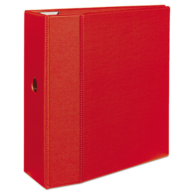 Heavy-Duty Non-View Binder With Durahinge, Locking One Touch Ezd Rings And Thumb Notch, 3 Rings, 5" Capacity, 11 X 8.5, Red 2