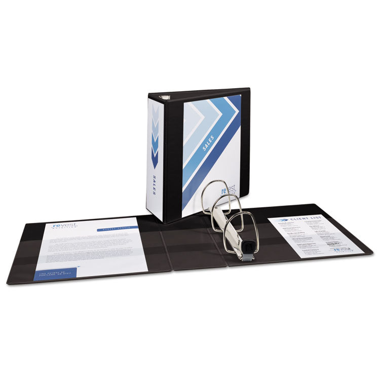 Heavy-Duty View Binder With Durahinge And Locking One Touch Ezd Rings, 3 Rings, 4" Capacity, 11 X 8.5, Black 10