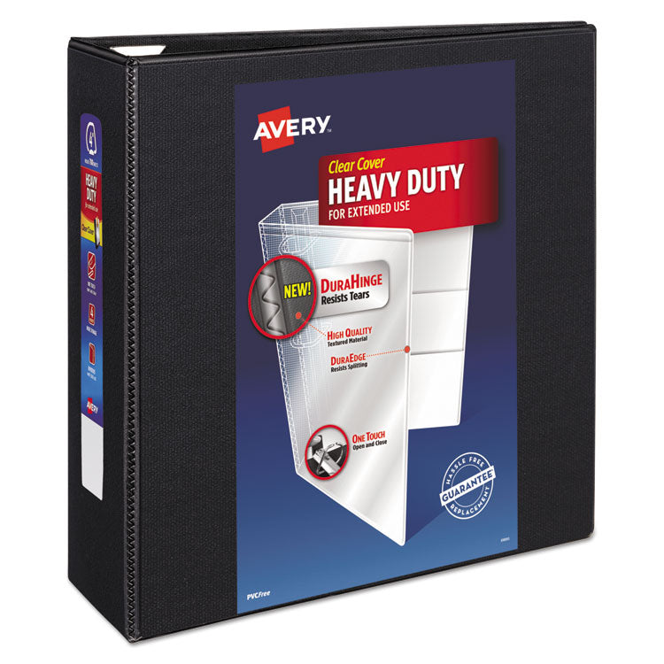 Heavy-Duty View Binder With Durahinge And Locking One Touch Ezd Rings, 3 Rings, 4" Capacity, 11 X 8.5, Black 1