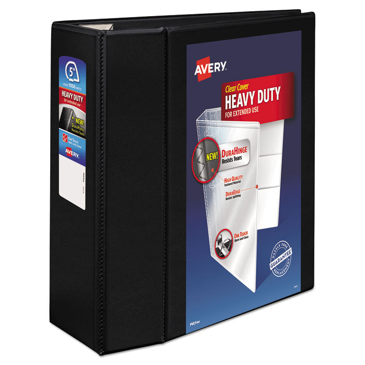 Heavy-Duty View Binder With Durahinge And Locking One Touch Ezd Rings, 3 Rings, 5" Capacity, 11 X 8.5, Black 1