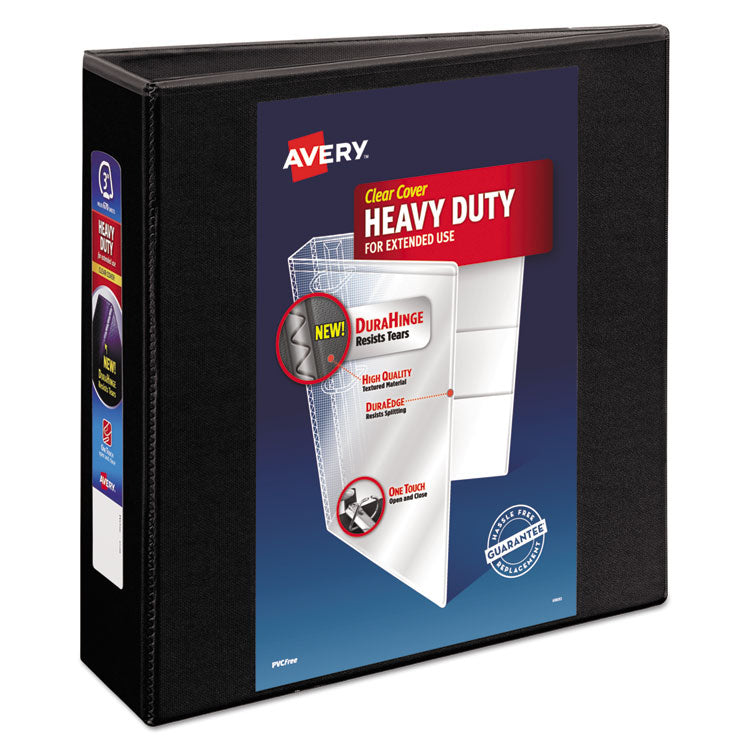 Heavy-Duty View Binder With Durahinge And Locking One Touch Ezd Rings, 3 Rings, 3" Capacity, 11 X 8.5, Black 1