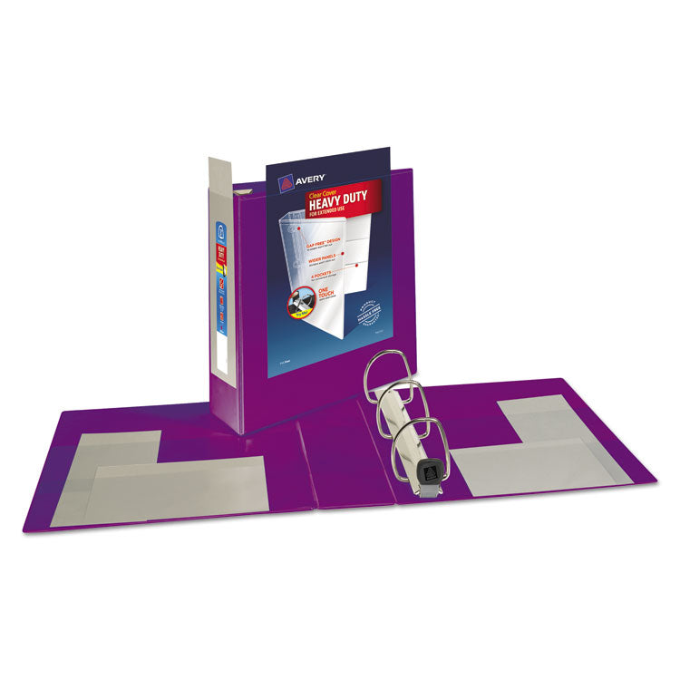 Heavy-Duty View Binder With Durahinge And Locking One Touch Ezd Rings, 3 Rings, 3" Capacity, 11 X 8.5, Purple 10