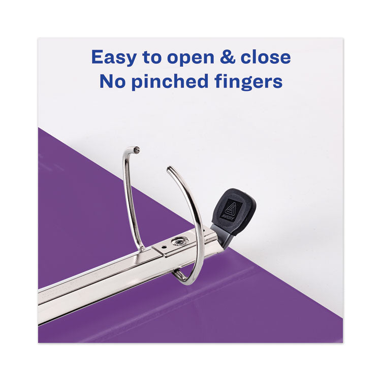 Heavy-Duty View Binder With Durahinge And Locking One Touch Ezd Rings, 3 Rings, 3" Capacity, 11 X 8.5, Purple 5