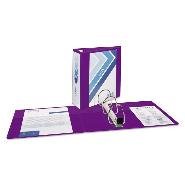 Heavy-Duty View Binder With Durahinge And Locking One Touch Ezd Rings, 3 Rings, 4" Capacity, 11 X 8.5, Purple 10