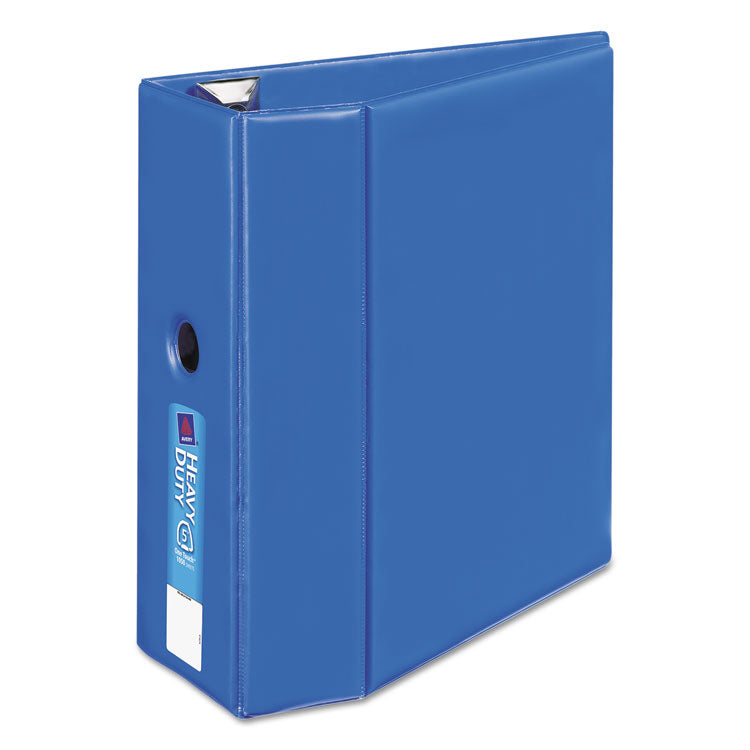 Heavy-Duty Non-View Binder With Durahinge, Locking One Touch Ezd Rings And Thumb Notch, 3 Rings, 5" Capacity, 11 X 8.5, Blue 5