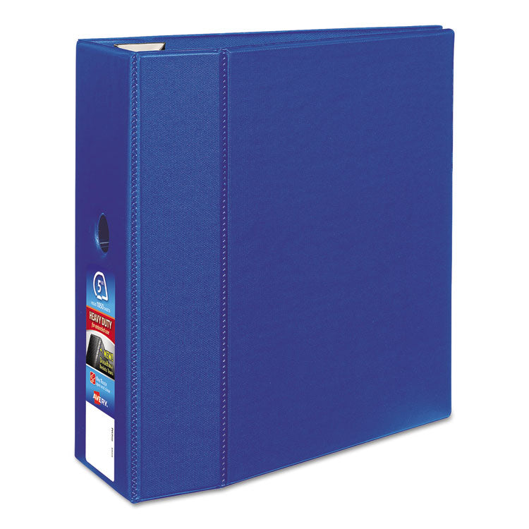 Heavy-Duty Non-View Binder With Durahinge, Locking One Touch Ezd Rings And Thumb Notch, 3 Rings, 5" Capacity, 11 X 8.5, Blue 1