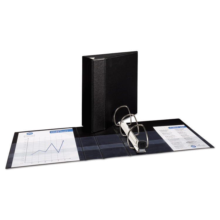 Heavy-Duty Non-View Binder With Durahinge And Locking One Touch Ezd Rings, 3 Rings, 4" Capacity, 11 X 8.5, Black 2