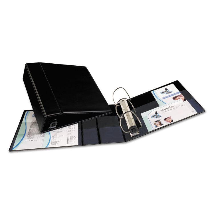 Heavy-Duty Non-View Binder With Durahinge And Locking One Touch Ezd Rings, 3 Rings, 4" Capacity, 11 X 8.5, Black 4