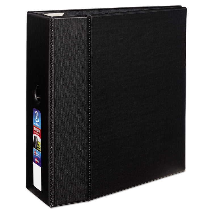 Heavy-Duty Non-View Binder With Durahinge, Locking One Touch Ezd Rings And Thumb Notch, 3 Rings, 5" Capacity, 11 X 8.5, Black 6