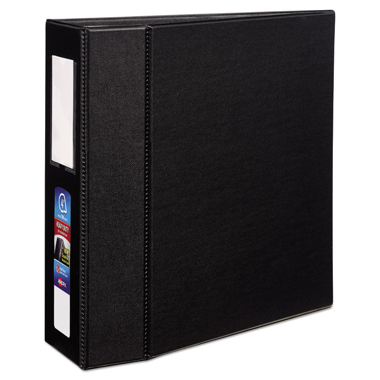 Heavy-Duty Non-View Binder With Durahinge, Three Locking One Touch Ezd Rings And Spine Label, 4" Capacity, 11 X 8.5, Black 1