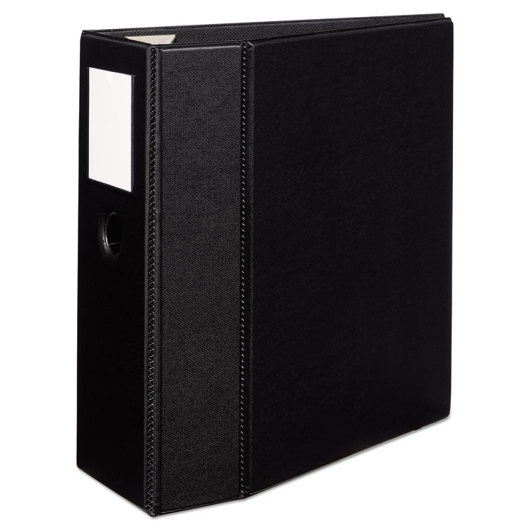 Heavy-Duty Non-View Binder, Durahinge, Three Locking One Touch Ezd Rings, Spine Label, Thumb Notch, 5" Cap, 11 X 8.5, Black 3