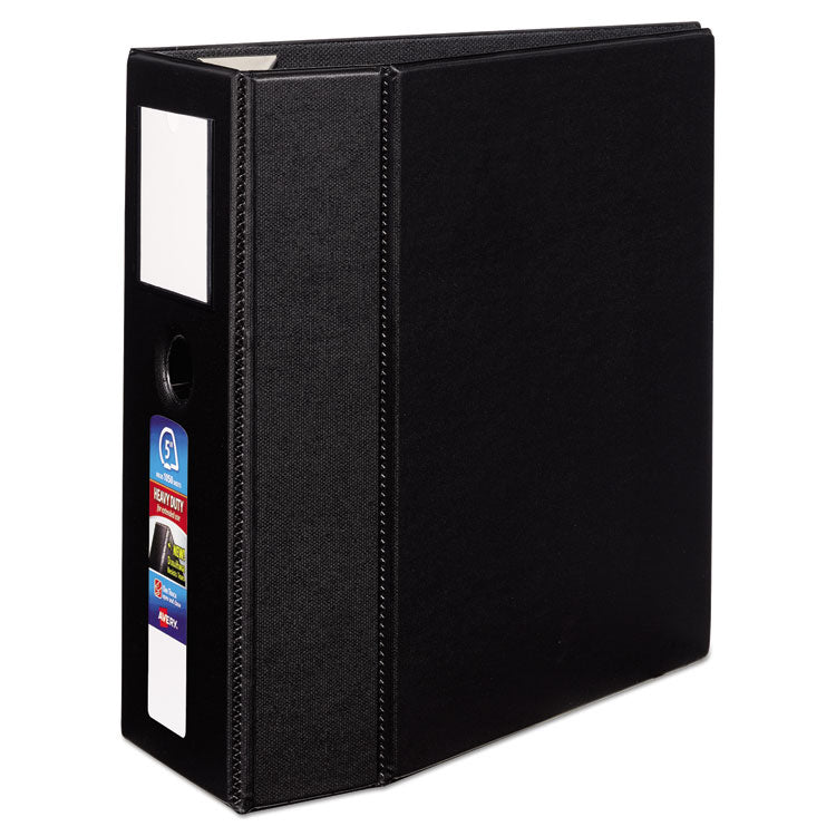 Heavy-Duty Non-View Binder, Durahinge, Three Locking One Touch Ezd Rings, Spine Label, Thumb Notch, 5" Cap, 11 X 8.5, Black 1