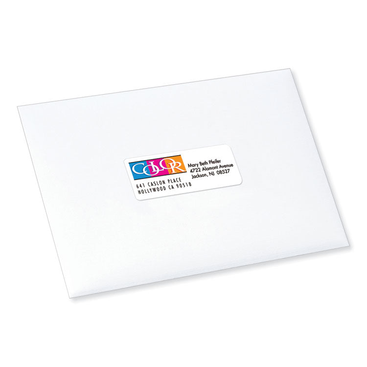 Vibrant Inkjet Color-Print Labels w/ Sure Feed, 1 x 2.63, Matte White, 600/PK 7