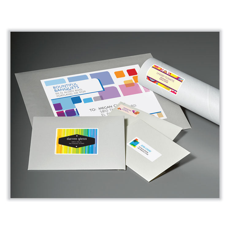 Vibrant Inkjet Color-Print Labels W/ Sure Feed, 2 X 4, Matte White, 200/pk 6