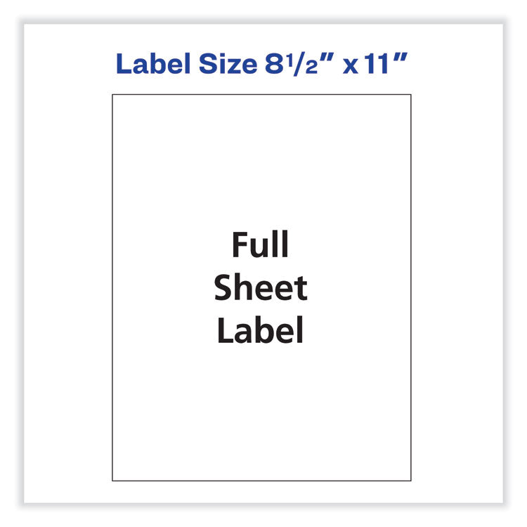 Full-Sheet Vibrant Inkjet Color-Print Labels, 8.5 X 11, Matte White, 20/pack 4