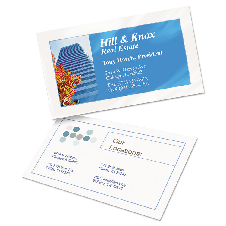 True Print Clean Edge Business Cards, Inkjet, 2 X 3.5, Glossy White, 200 Cards, 10 Cards Sheet, 20 Sheets/pack 2