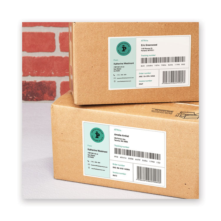 Waterproof Shipping Labels With Trueblock Technology, Laser Printers, 5.5 X 8.5, White, 2/sheet, 500 Sheets/box 4