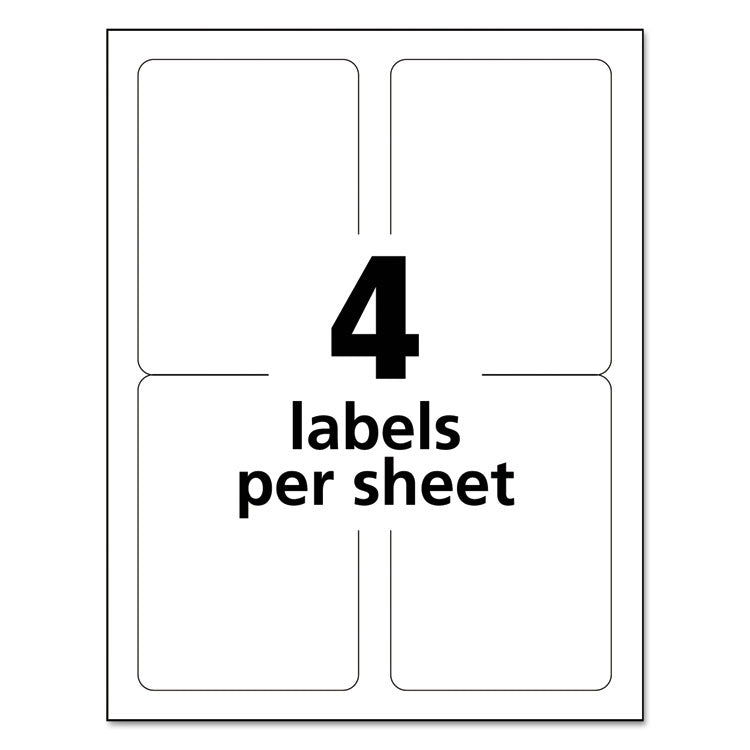 White Shipping Labels-Bulk Packs, Inkjet/laser Printers, 3.5 X 5, White, 4/sheet, 250 Sheets/box 3