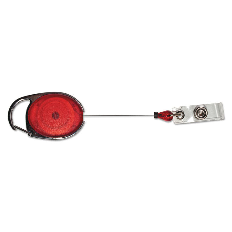 Carabiner-Style Retractable ID Card Reel, 30" Extension, Assorted Colors, 20/Pack 2