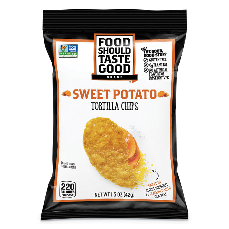 Tortilla Chips, Sweet Potato With Sea Salt, 1.5 Oz, 24/carton 1