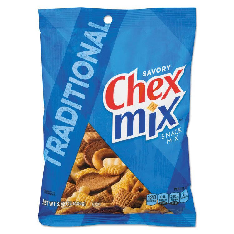 Chex Mix, Traditional Flavor Trail Mix, 3.75 Oz Bag, 8/box 1