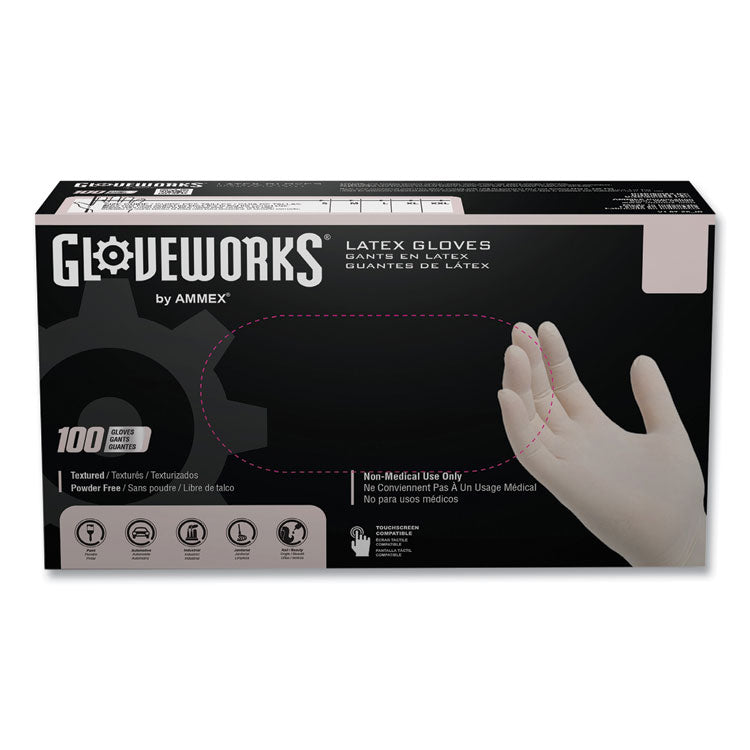 Latex Disposable Gloves, Powder-Free, 4 mil, Large, Ivory, 100 Gloves/Box, 10 Boxes/Carton 2