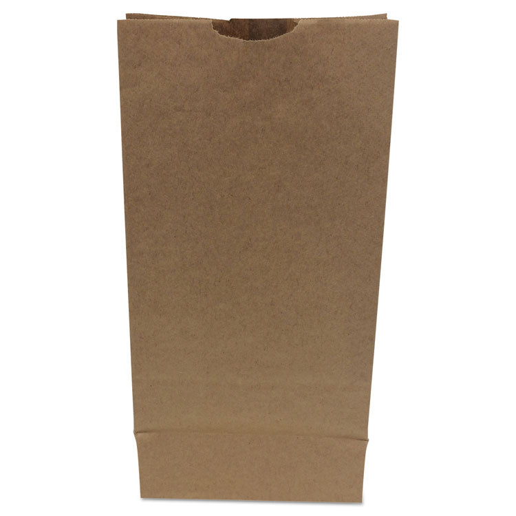 Grocery Paper Bags, 50 lb Capacity, #10, 6.31" x 4.19" x 13.38", Kraft, 500 Bags 1