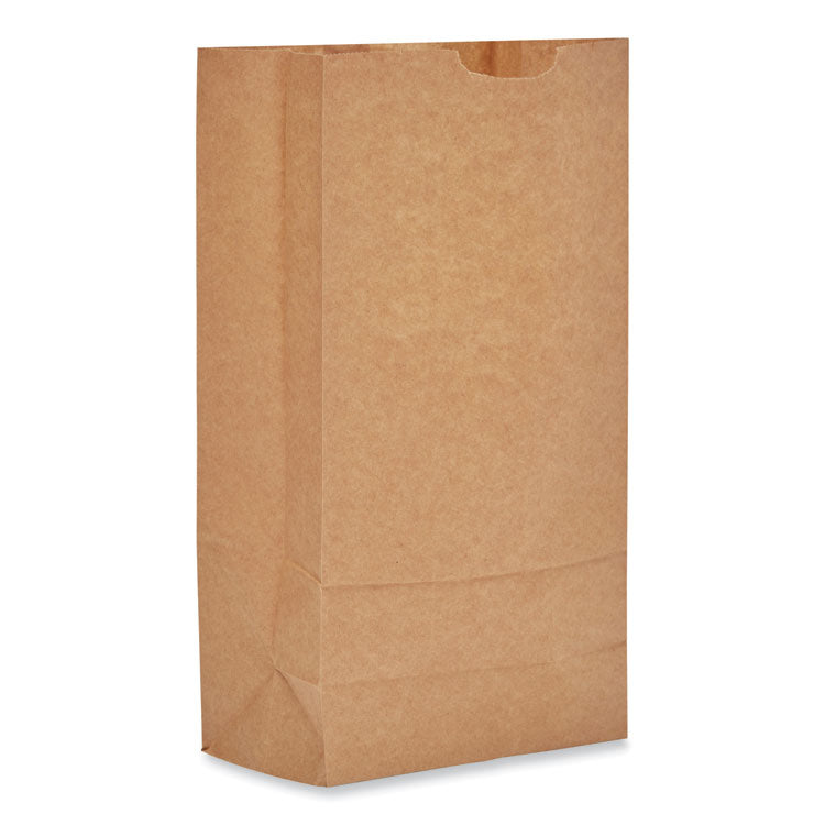 Grocery Paper Bags, 50 lb Capacity, #10, 6.31" x 4.19" x 13.38", Kraft, 500 Bags 2