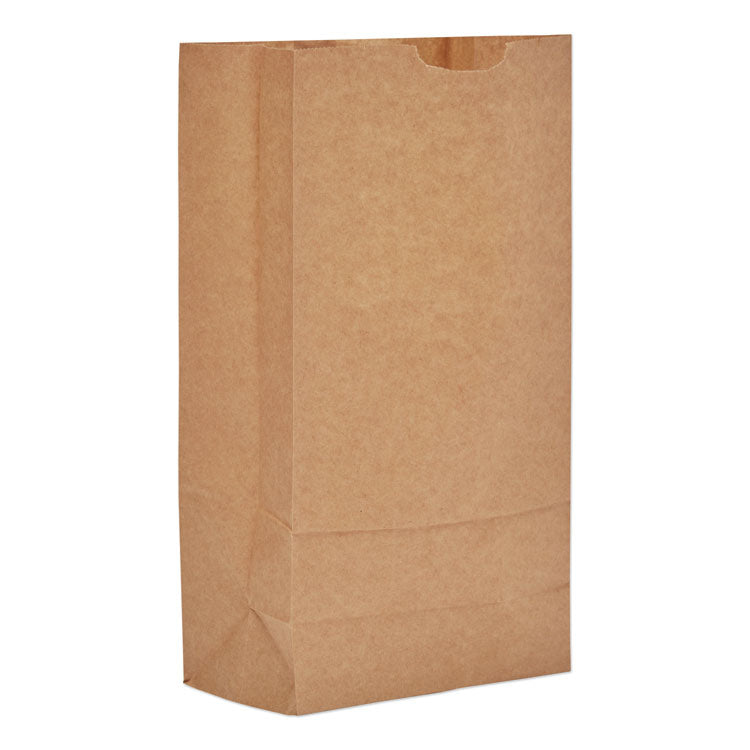 Grocery Paper Bags, 35 lb Capacity, #10, 6.31" x 4.19" x 13.38", Kraft, 500 Bags 1