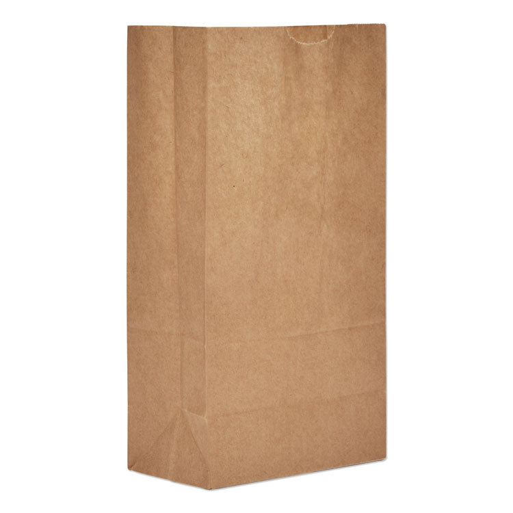 Grocery Paper Bags, 50 lb Capacity, #5, 5.25" x 3.44" x 10.94", Kraft, 500 Bags 1