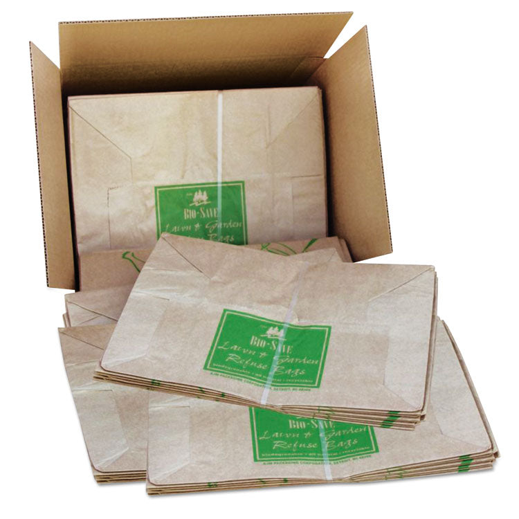 Lawn And Leaf Bags, 30 Gal, 16" X 35", Kraft, 50 Bags 2