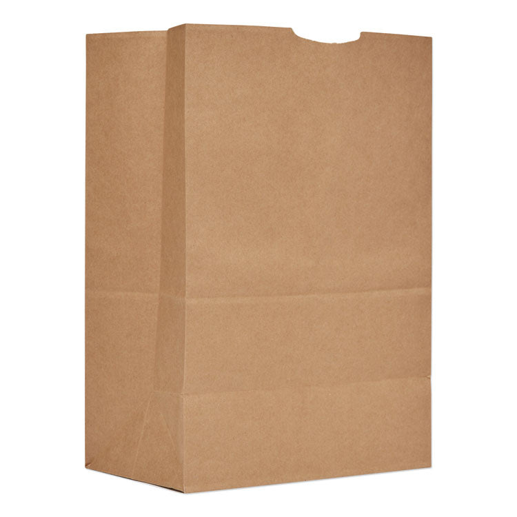 Grocery Paper Bags, 52 lb Capacity, 1/6 BBL, 12" x 7" x 17", Kraft, 500 Bags 1