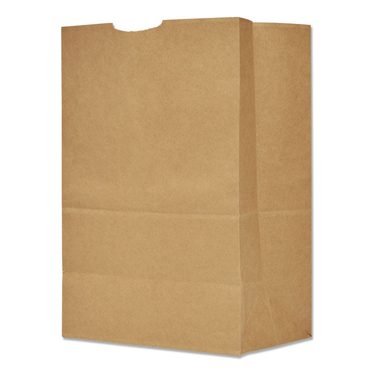 Grocery Paper Bags, 75 lb Capacity, 1/6 BBL, 12" x 7" x 17", Kraft, 400 Bags 2