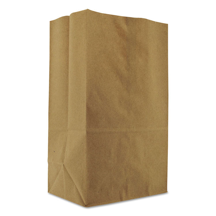 Squat Paper Grocery Bags, 57 lb Capacity, 1/8 BBL, 10.13" x 6.75" x 14.38", Kraft, 500 Bags 1