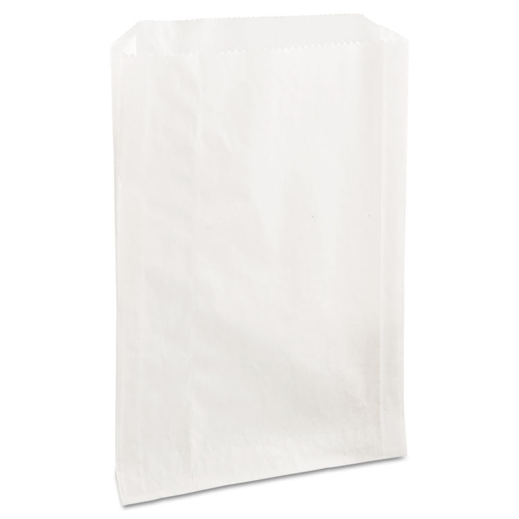 Grease-Resistant Single-Serve Bags, 6.5" X 8", White, 2,000/carton 1