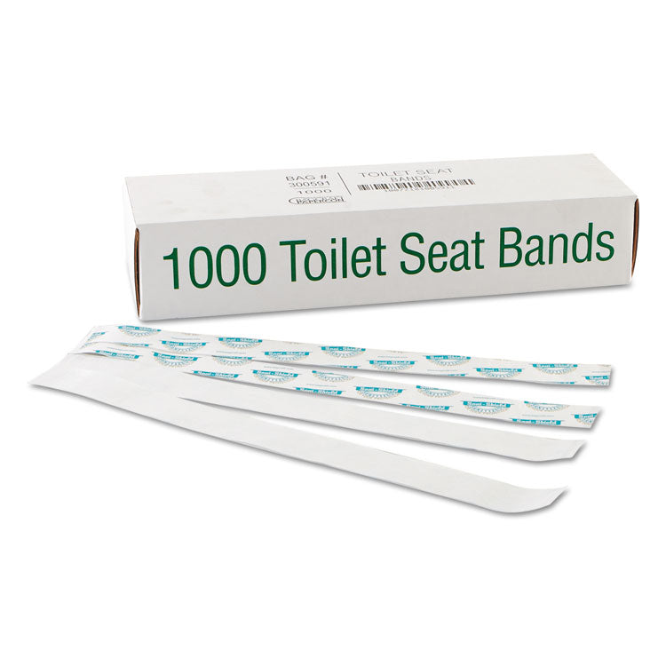 Sani/shield Printed Toilet Seat Band, 16 X 1.5, Deep Blue/white, 1,000/carton 1