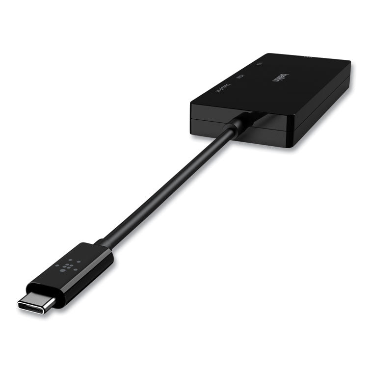 USB-C Video Adapter, DisplayPort/DVI/HDMI/USB-C/VGA, 4.33" Black 1