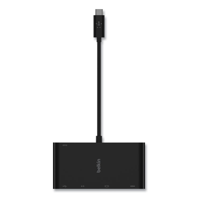 USB-C Multimedia + Charge Adapter, 4K HDMI/USB-A/USB-C/VGA, 4.9 ft, Black 1