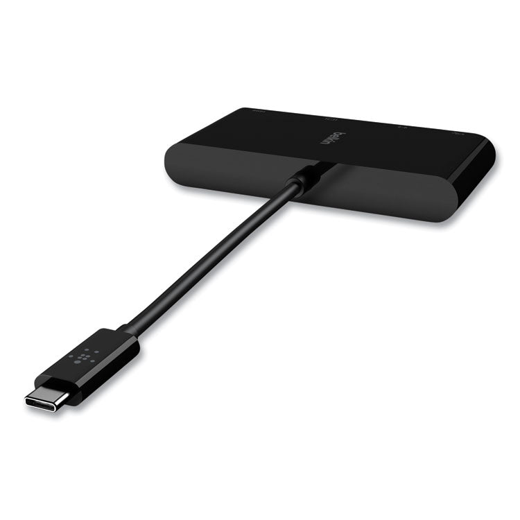 USB-C Multimedia Adapter, HDMI/Ethernet/USB-A/USB-C/VGA, 4.33", Black 3